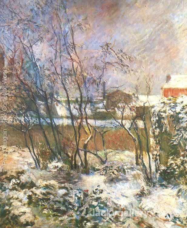 Garden in the Snow by Paul Gauguin paintings reproduction